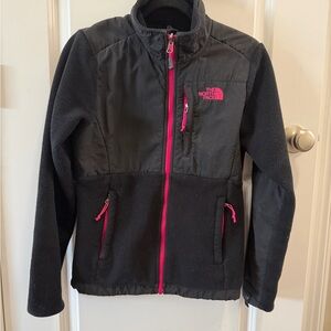 The North Face Kids Black Jacket with Pink Accents